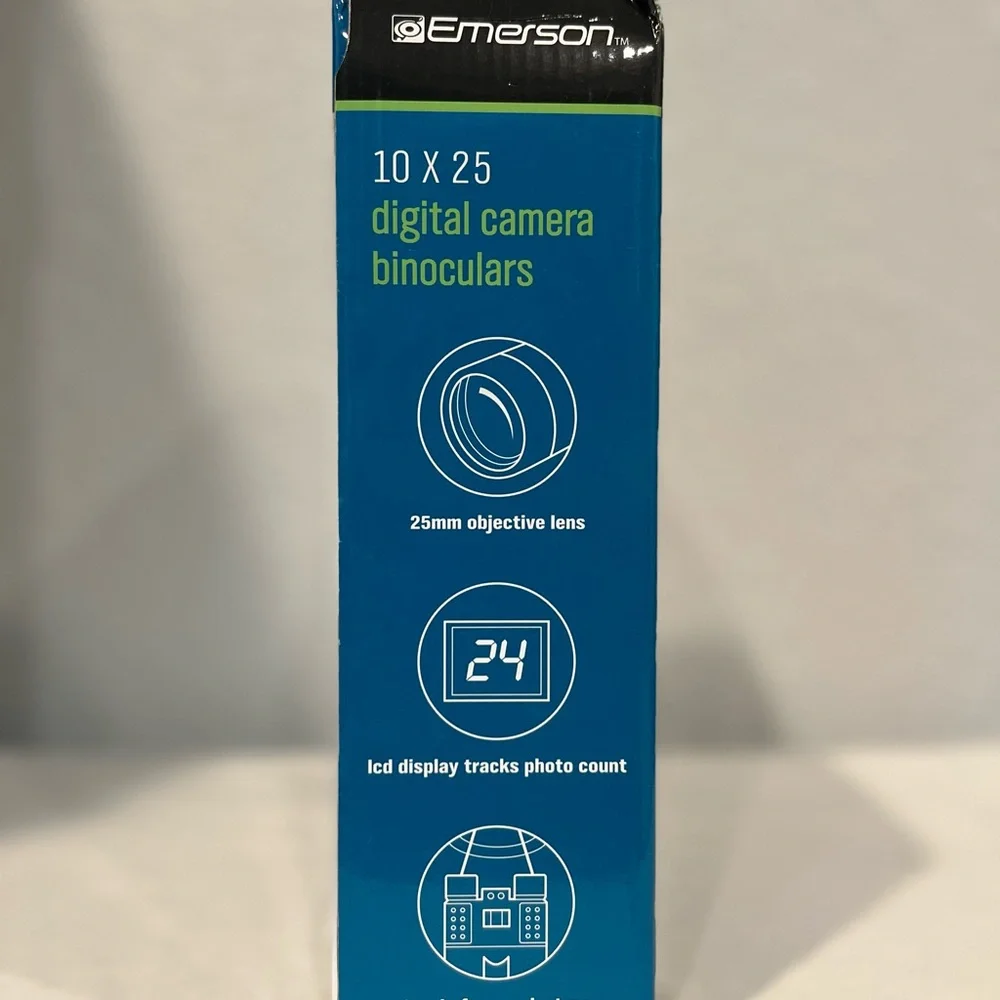 Emerson 10x25 Digital Camera Binoculars (Open Box), Never Used - Fast Shipping